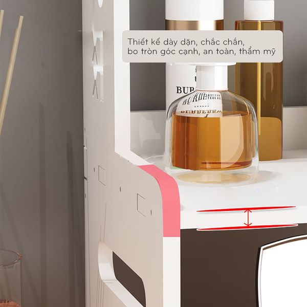 Kệ Đồ Để Bàn Nhỏ Gọn Màu Trắng Tối Giản GAPI - IG408