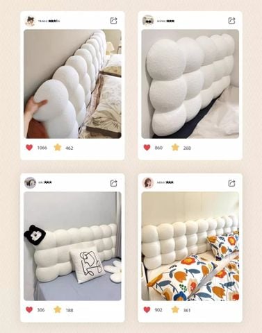 Đệm Đầu Giường Lông Cừu Cloudly Gapi - GC39