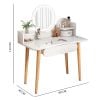 Combo Bàn Trang Điểm GP201.01 Trắng và Ghế GP138.01 Trắng