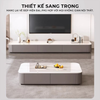 Bàn Trà Sofa Mặt Đá  Bọc Da – Sang Trọng, Hiện Đại - GM167