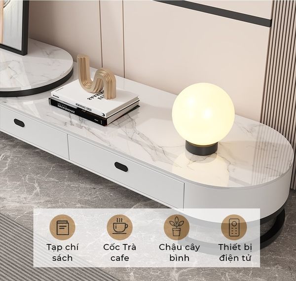 Kệ Tv Bọc Da Cao Cấp Khung Sắt GAPI - GM152