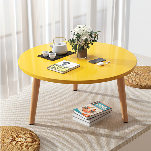 Bàn Trà, Bàn Cafe, Bàn Phòng Khách Tròn Ngồi Bệt Gỗ MDF Nhỏ Gọn, Hiện Đại GAPI - GP74