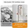 Cây treo quần áo uốn khung đen đế gỗ trắng hiện đại - GM91