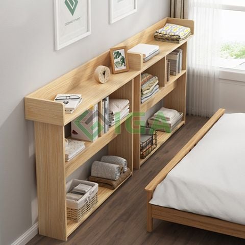 [Giảm giá 60%] Kệ Sách GAPI Đầu Giường Đa Năng Gỗ MDF Màu Vân Gỗ - GP137