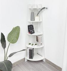 Kệ Góc Đa Năng Corner 5F Gỗ MDF Màu Trắng-Vân Gỗ - GP115