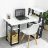 Bàn Làm Việc GAPI Gỗ MDF Màu Trắng-Đen - GP09