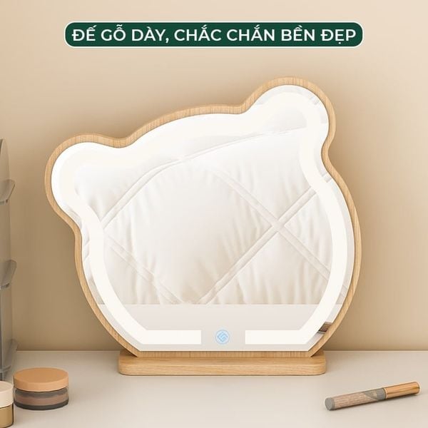Gương gấu để bàn khung gỗ MDF với thiết kế nhỏ gọn, tiện lợi cho góc trang điểm tối giản, hiện đại GAPI - GP318