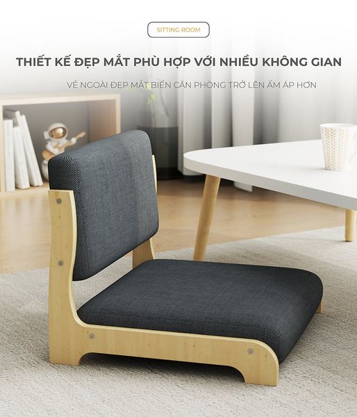 Ghế Bệt Tựa Lưng Khung Gỗ, Đệm Nỉ Êm Ái, Sang Trọng - PG22