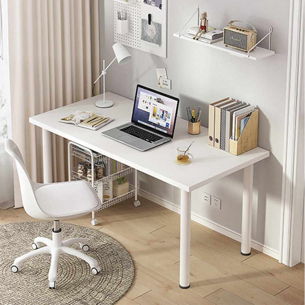 Ban Lam Viec GAPI Chan Sat Tron Go MDF Mau Trang-Van Go - GM62