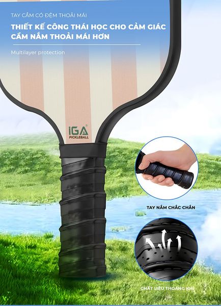 Vợt Pickleball Cam Đào Viền Trắng Tinh Tế GAPI - PK01A.2 - Hết hàng