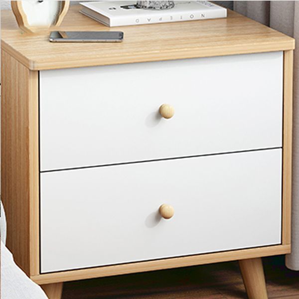 Tab Đầu Giường GAPI Có Ngăn Tủ Màu Gỗ Phối Trắng - GP174