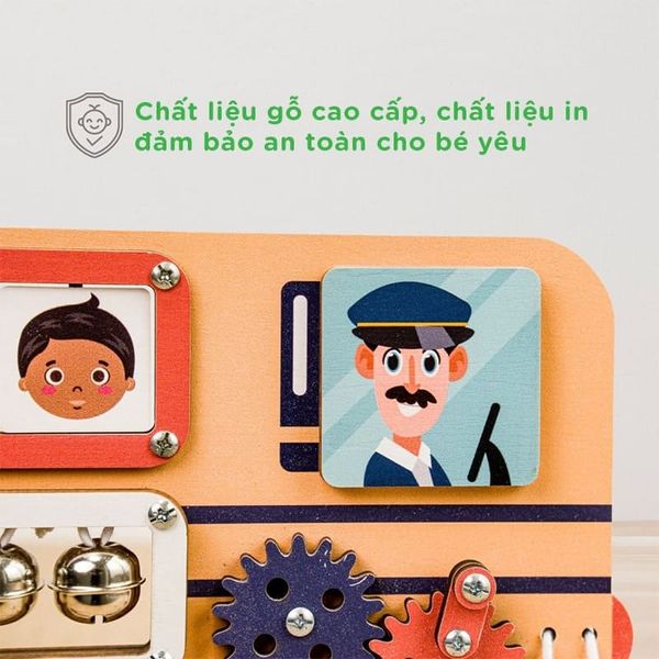 Bảng Đồ Chơi Giáo Dục Thông Minh Cho Trẻ Hình Xe Bus GAPI - TOY02