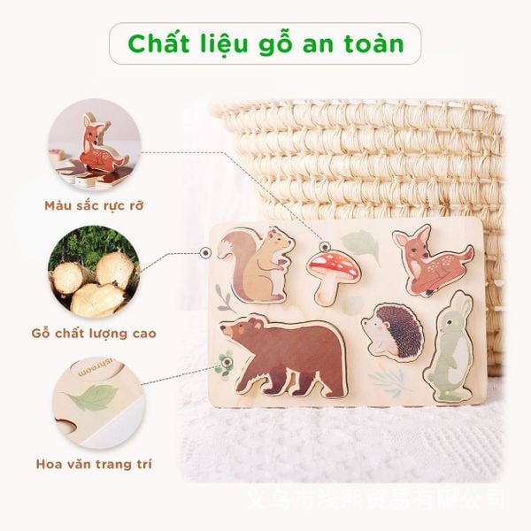 Bảng Đồ Chơi Giáo Dục Nhận Biết Động Vật Cho Trẻ Chất Lượng Cao Cấp GAPI - TOY05