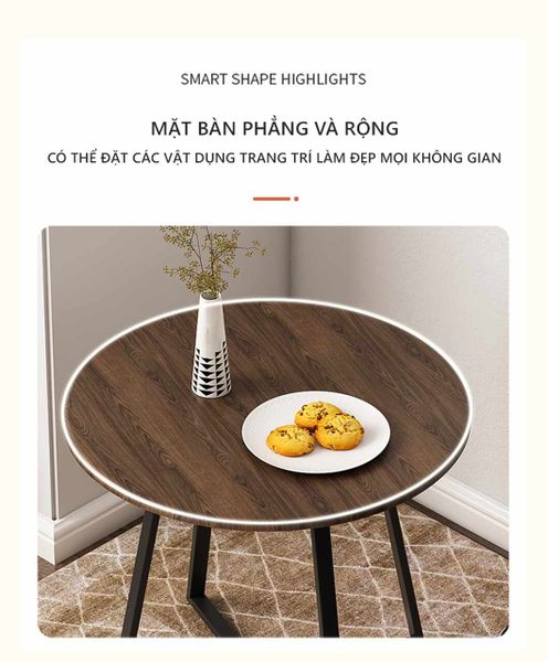 Bàn Trà Chân Sắt Mặt Phủ PVC - GM85 - Hết hàng