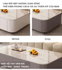 Bàn Trà Sofa Mặt Đá  Bọc Da – Sang Trọng, Hiện Đại - GM167