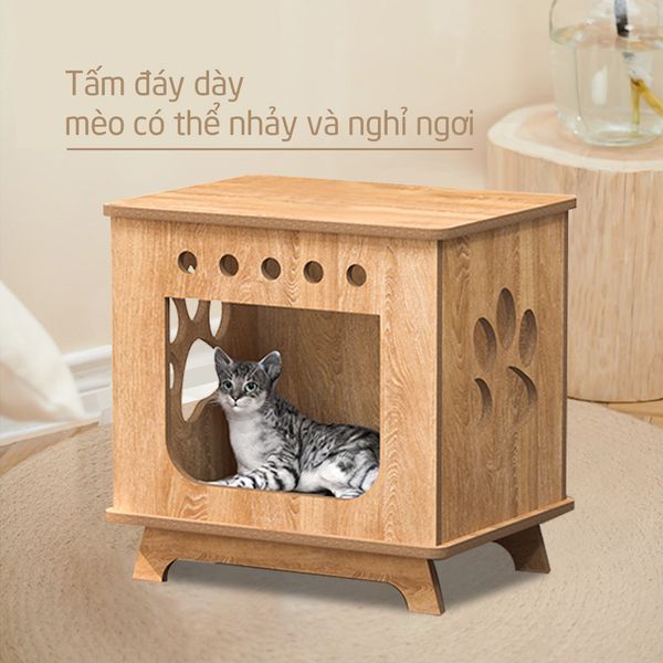 Nhà Cho Mèo GAPI PET Màu Gỗ - GP205