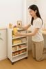 Kệ Sách Ngăn Chéo GAPI Có Bánh Xe Màu Gỗ - GP189
