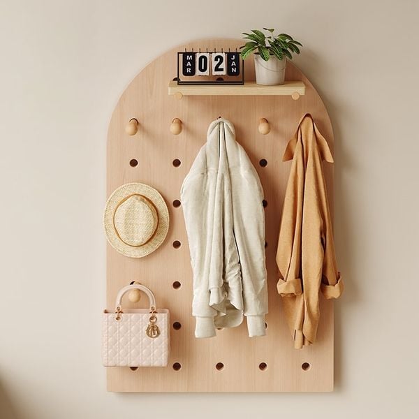 Bảng Pegboard Vân Gỗ MDF Đa Năng GAPI - GP330