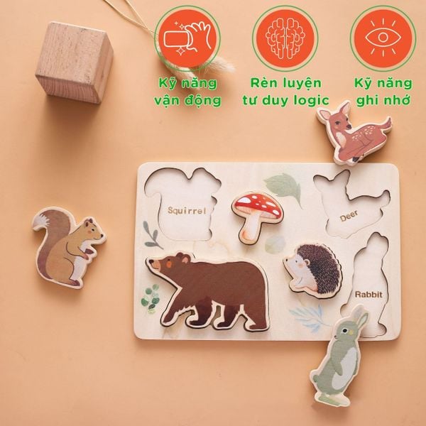 Bảng Đồ Chơi Giáo Dục Nhận Biết Động Vật Cho Trẻ Chất Lượng Cao Cấp GAPI - TOY05