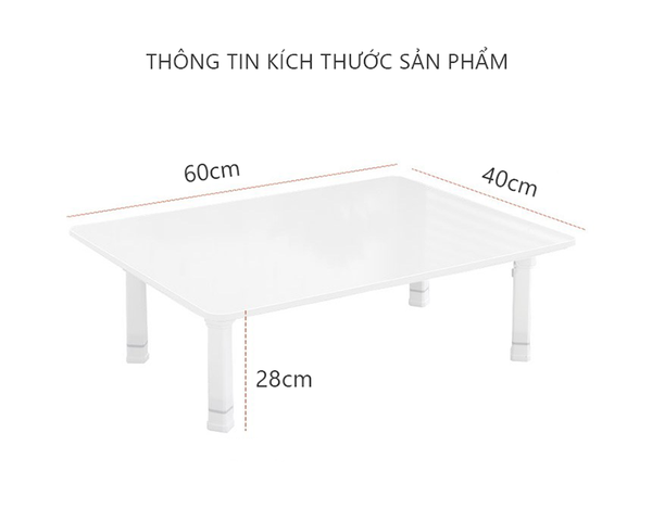 Bàn phòng khách, bàn trà, bàn cafe gỗ ngồi bệt có chân gấp gọn thông minh, hiện đại 40*60 GAPI - GA03A.01