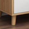 Tab Đầu Giường GAPI Có Ngăn Tủ Màu Gỗ Phối Trắng - GP174