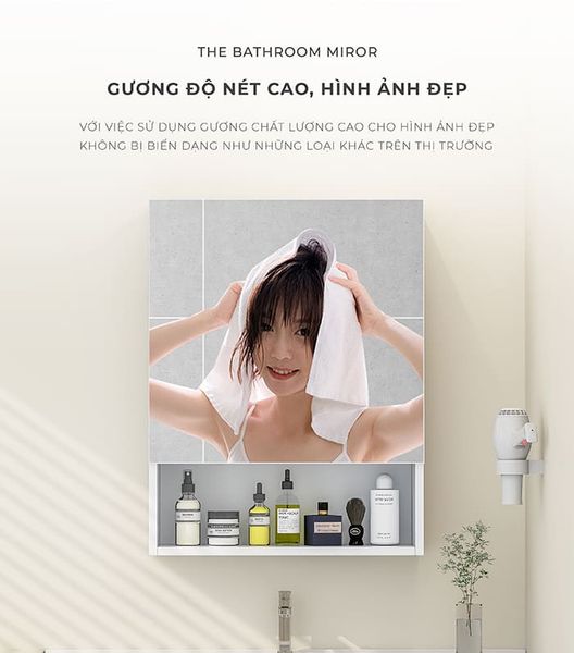 Tủ Gương Treo Tường Đa Năng Gỗ MDF GAPI - GP257