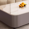Bàn Trà Sofa Mặt Đá  Bọc Da – Sang Trọng, Hiện Đại - GM167