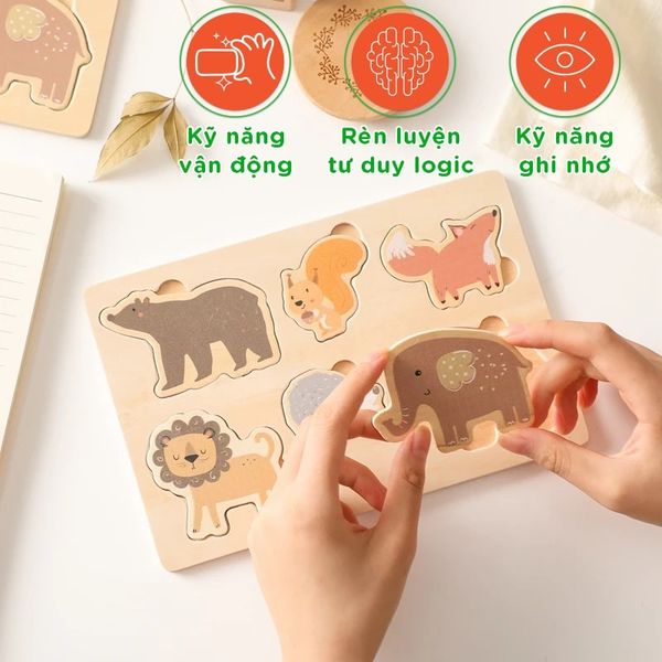 Bảng Đồ Chơi Giáo Dục Nhận Biết Động Vật Cho Trẻ Chất Lượng Cao Cấp GAPI - TOY08