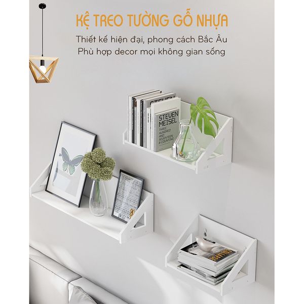 [Giảm giá 60%] Kệ Nhựa Treo Tường Nhựa GAPI Màu Trắng - IG387