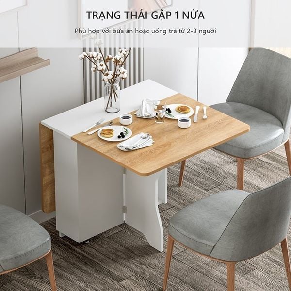 Bàn Ăn Thông Minh Gấp Gọn Gỗ MDF Hiện Đại GAPI - BATM5