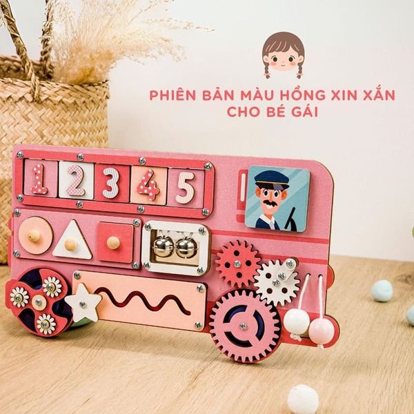 Bảng Đồ Chơi Giáo Dục Thông Minh Cho Trẻ Hình Xe Bus GAPI - TOY02
