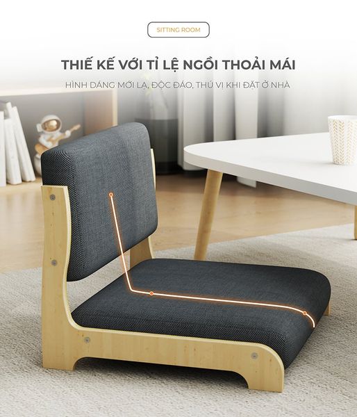 Ghế Bệt Tựa Lưng Khung Gỗ, Đệm Nỉ Êm Ái, Sang Trọng - PG22