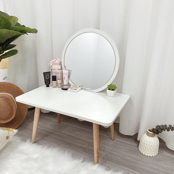 Bàn Trang Điểm GAPI Ngồi Bệt Gỗ MDF Màu Trắng - GP117