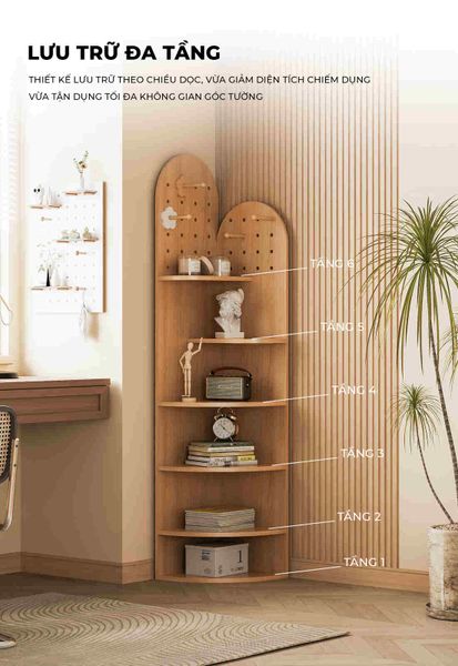 Kệ Góc Tường Trang Trí Đa Tầng Hiện Đại - GP377