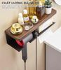 Kệ nhà tắm kim loại kết hợp gỗ vân sồi - GM197