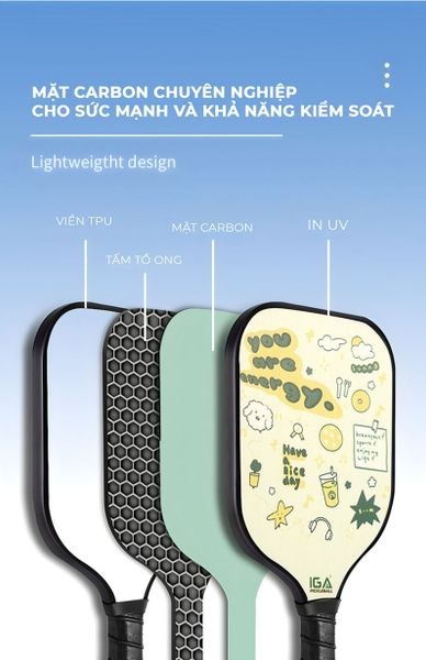 Vợt Pickleball Họa Tiết Dễ Thương Cá Tính GAPI - PK01A.6