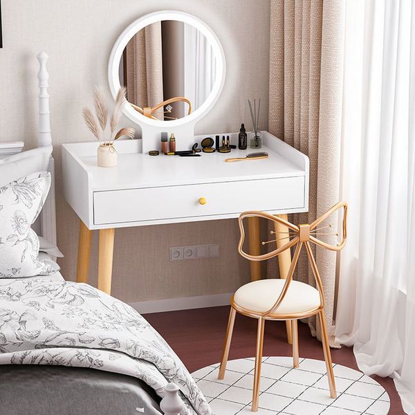 Bàn Trang Điểm Gỗ MDF Thông Minh Có Gương LED Tiện Lợi, Đa Năng GAPI - GP202