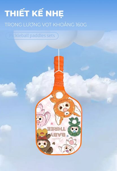 Vợt Pickleball Trẻ Em GAPI Nhẹ, Bền, An Toàn, Dễ Sử Dụng - PK08
