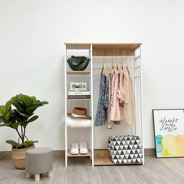 Kệ Treo Quần Áo Gỗ MDF Đa Năng, Hiện Đại L-Hanger GAPI - GM08