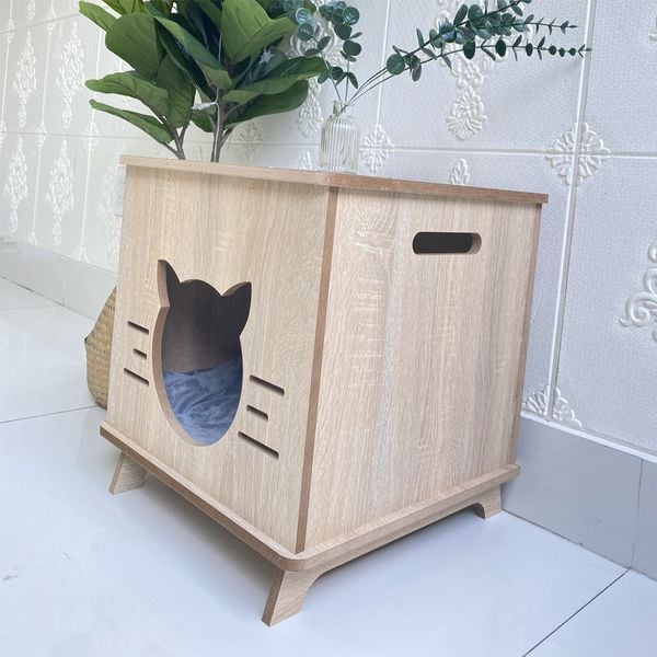 Nhà Cho Mèo Gỗ MDF Đơn Giản GAPI PET - GP203