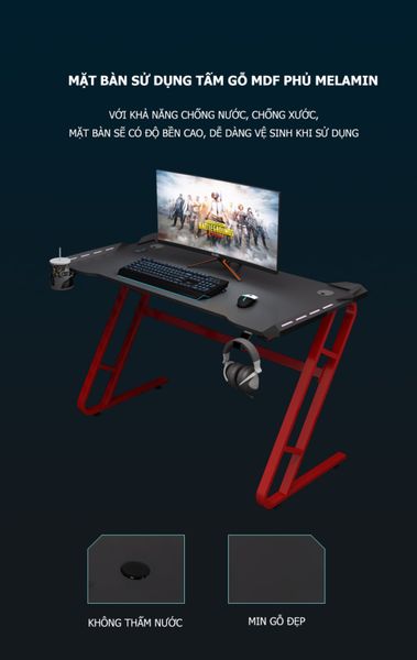 Bàn Gaming, Bàn Làm Việc Chân Chữ C - GM74A