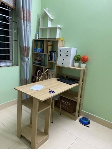 Bàn Làm Việc GAPI Gỗ MDF Màu Trắng-Đen - GP09