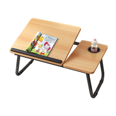 Bàn Bệt GAPI Chân Gập Chữ U Gỗ MDF Màu Đen-Vân Gỗ - GM55