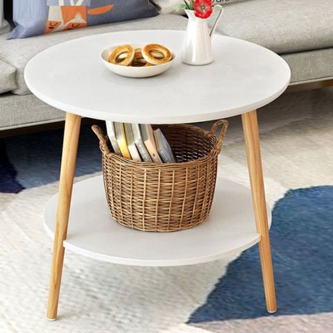 Bàn Trà Sofa Thông Minh Hình tròn với 2 tầng Đa Năng GAPI - GP54