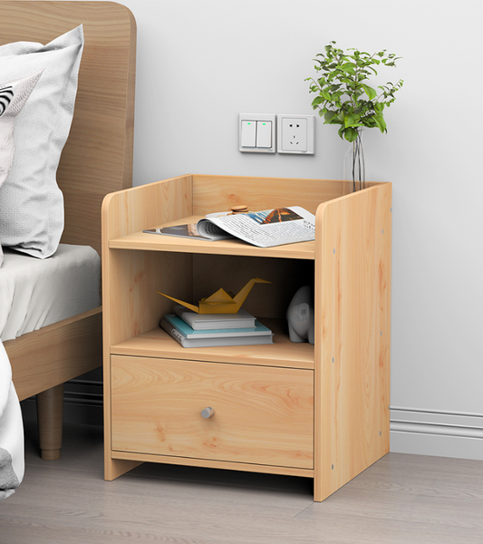 Tab Đầu Giường GAPI Có Ngăn Kéo Màu Gỗ-Trắng - GP104