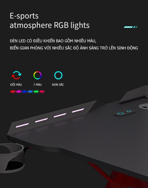 Bàn Gaming, Bàn Làm Việc Chân Chữ C - GM74A