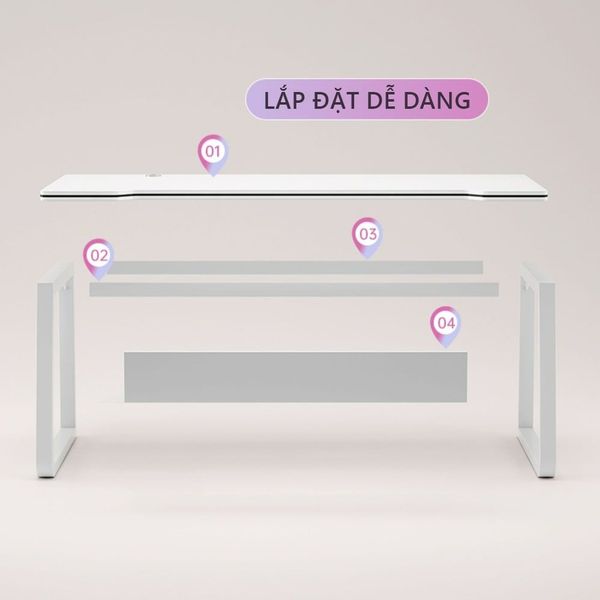 Bàn Gaming Chân Chữ U Cao Cấp GAPI - GM95