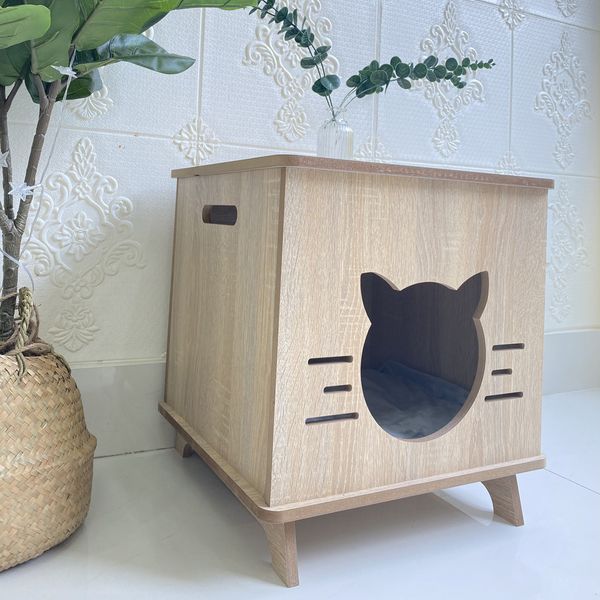 Nhà Cho Mèo Gỗ MDF Đơn Giản GAPI PET - GP203