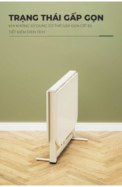 Bàn Ăn Thông Minh Gấp Gọn Full Trắng Tinh Tế - GM202