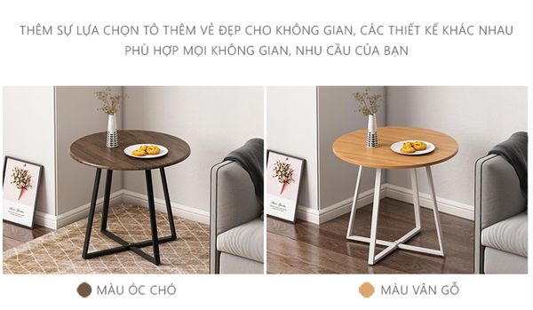 Bàn Trà Chân Sắt Mặt Phủ PVC - GM85 - Hết hàng